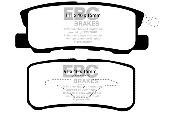 EBC DP1407 Brake Pad Set, disc brake DP1407