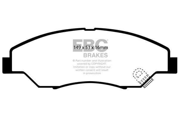 EBC DP1404 Brake Pad Set, disc brake DP1404