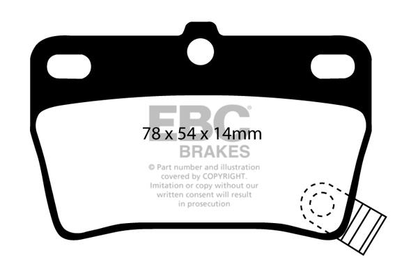 EBC DP1403 Brake Pad Set, disc brake DP1403