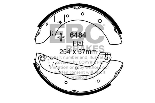Brake shoes Fiat Ducato: 6484 EBC Brake shoe set