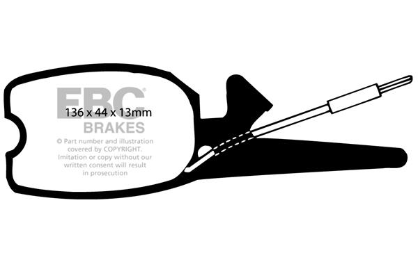 EBC DP140 Brake Pad Set, disc brake DP140