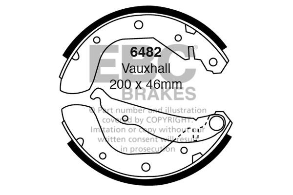 EBC 6482 Brake shoe set 6482