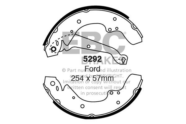 EBC 5292 Brake shoe set 5292