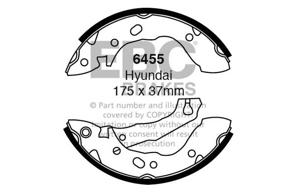 6455 EBC Brake shoe set