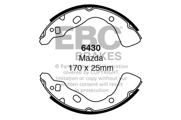 Brake shoes KIA Pride (Kia Pride): 6430 EBC Brake shoe set