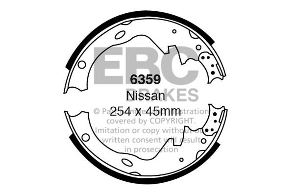 Brake shoe set Nissan Pickup: 6359 EBC Brake shoe set