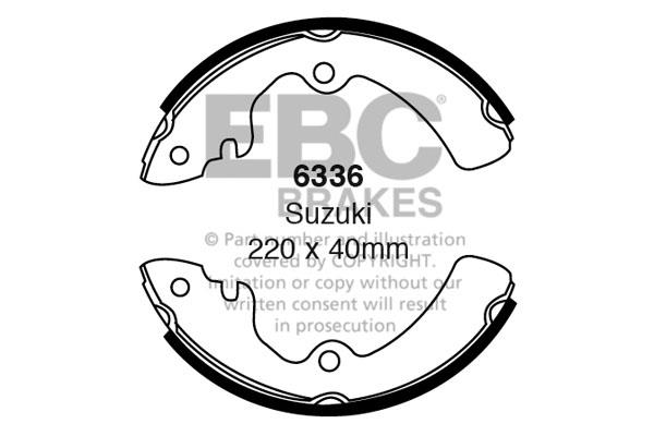 6336 EBC Brake shoe set
