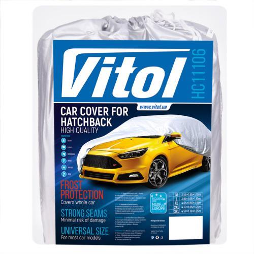 Vitol HC11106 3XL_ARCH Car cover 3XL Hatchback grey Polyester 457x165x125 HC111063XLARCH