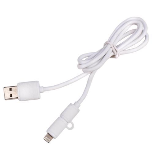 Pulso CP-001W Cable PULSO USB - Micro USB/Apple 1m white (round) CP001W