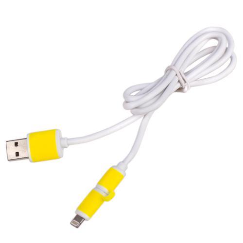 Pulso CP-001Y Cable PULSO USB - Micro USB/Apple 1m yellow (round) CP001Y