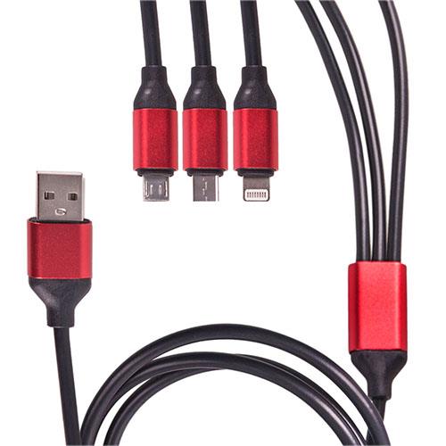 Pulso 3 В 1 BK Cable 3 in 1 USB - Micro USB/Apple/Type C (Black) 31BK