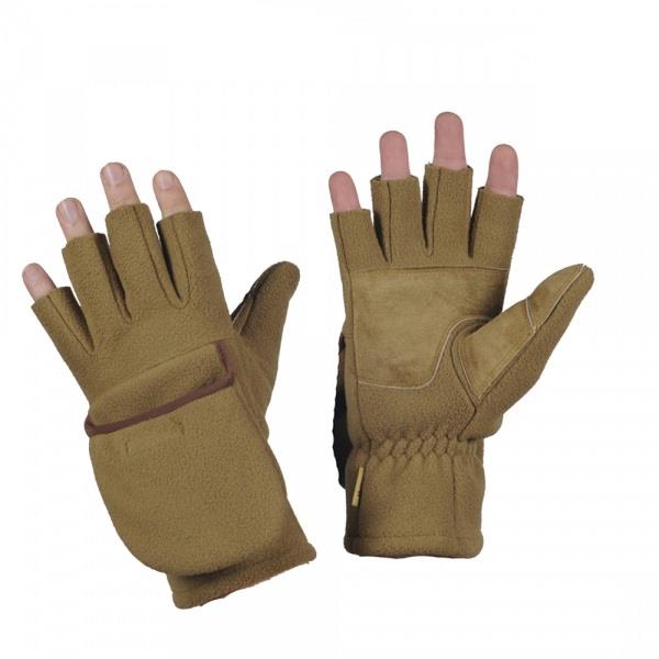 M-Tac 90008003-L/XL Fingerless gloves with a flip cover Windblock 295 Tan L/XL 90008003LXL