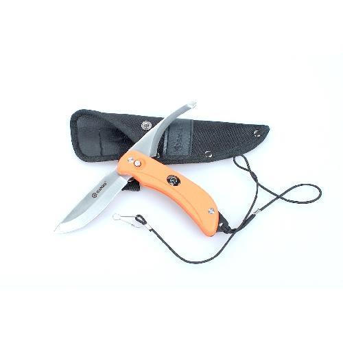 Ganzo G802-OR Folding Ganzo knife with double blade orange in wooden box G802OR