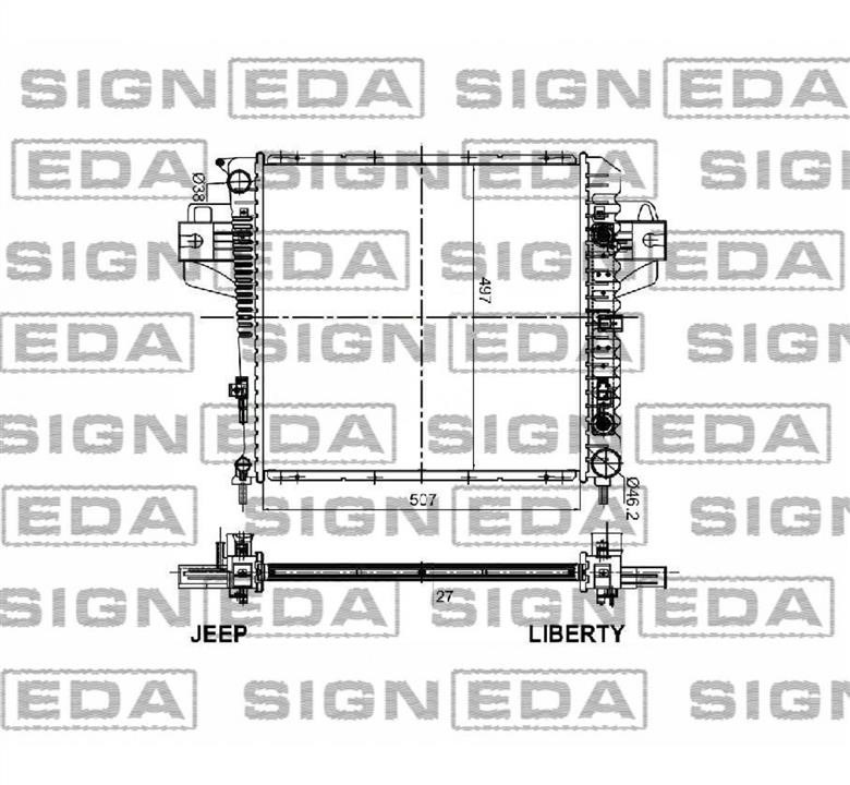 Signeda RA61017Q Radiator, engine cooling RA61017Q