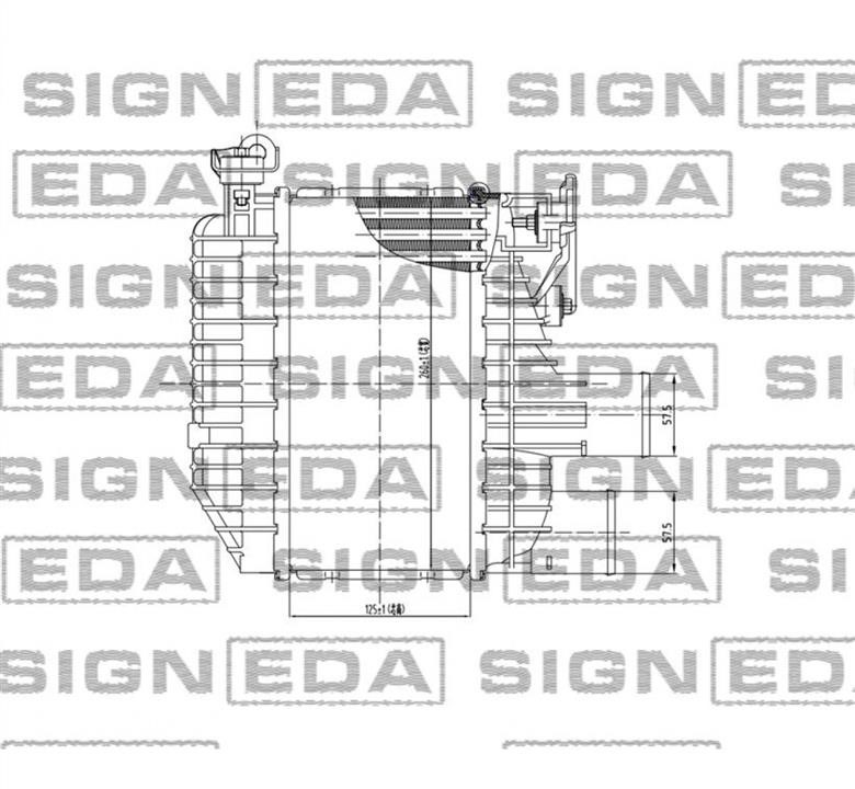 Signeda RI96758 Intercooler, charger RI96758