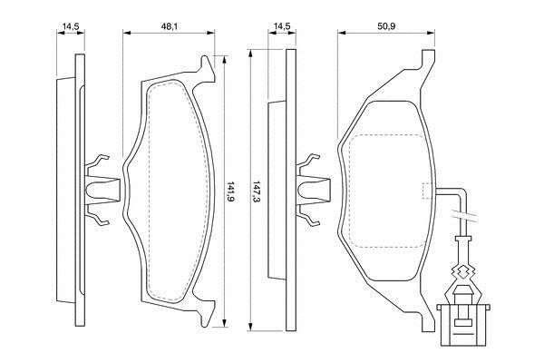 Bosch Brake pad set – price [object Object] PLN