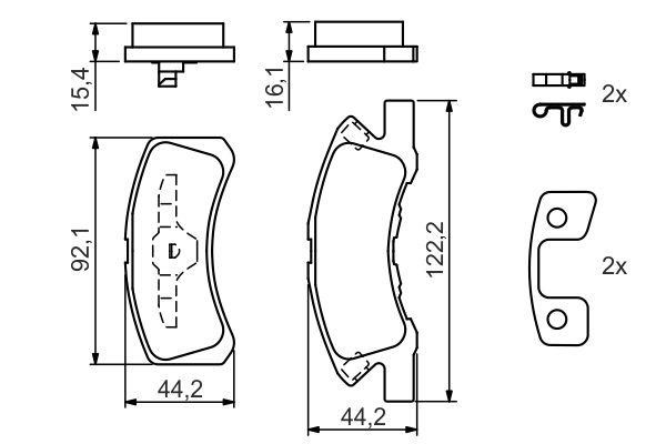 Bosch Brake Pad Set, disc brake – price