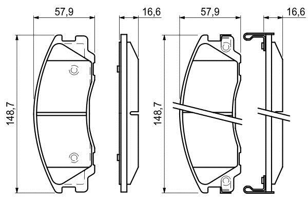 Bosch Brake Pad Set, disc brake – price 166 PLN