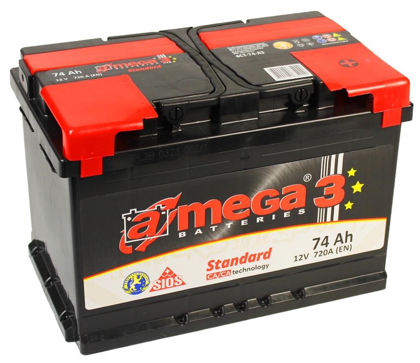 A-Mega AS-74-0 Battery A-Mega Standard 12V 74AH 720A(EN) R+ AS740