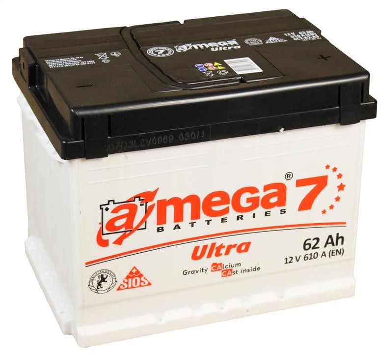 A-Mega AU-62-1 Battery A-Mega Ultra 12V 62AH 610 A(EN) L+ AU621