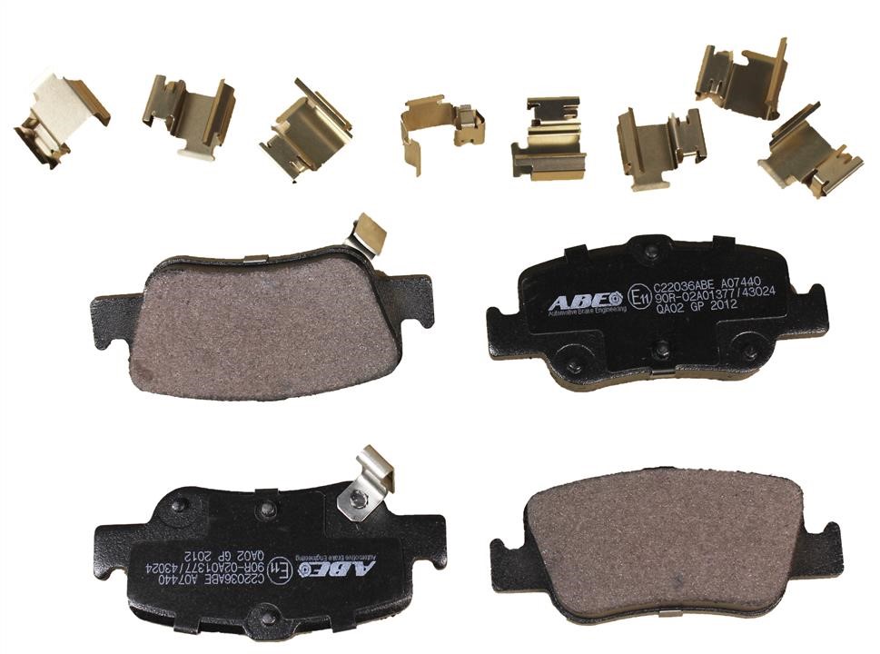 ABE C22036ABE Rear disc brake pads, set C22036ABE