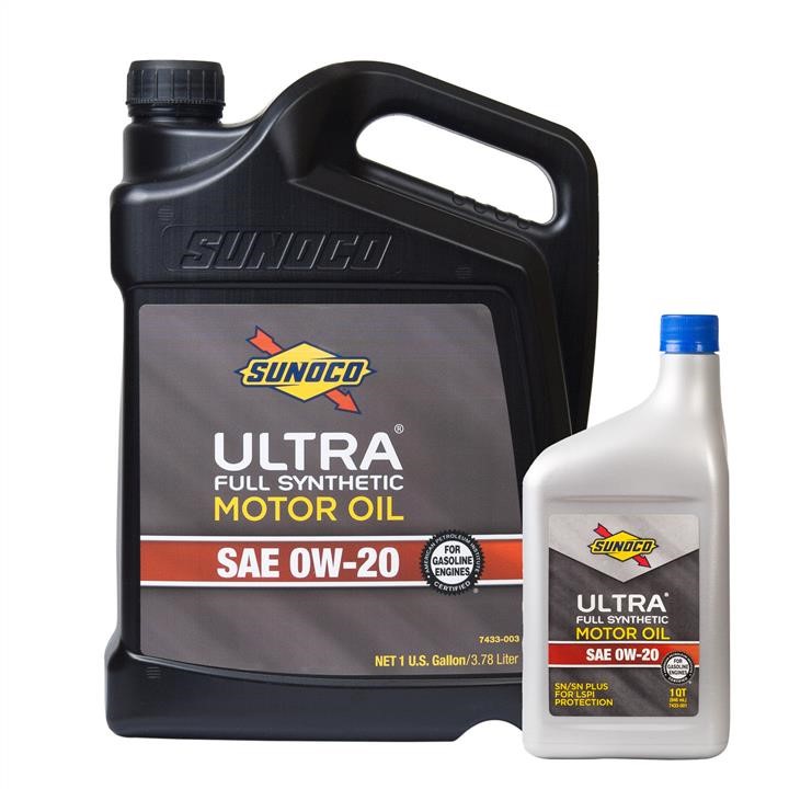 Sunoco 7433-003-001 Engine oil set Sunoco Ultra Full Synthetic 0W-20, SP/GF-6A, 3,78L + 0,946L 7433003001