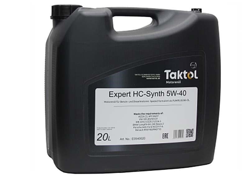 Taktol E0540020 Engine oil Taktol Expert HC-Synth 5W-40, 20L E0540020
