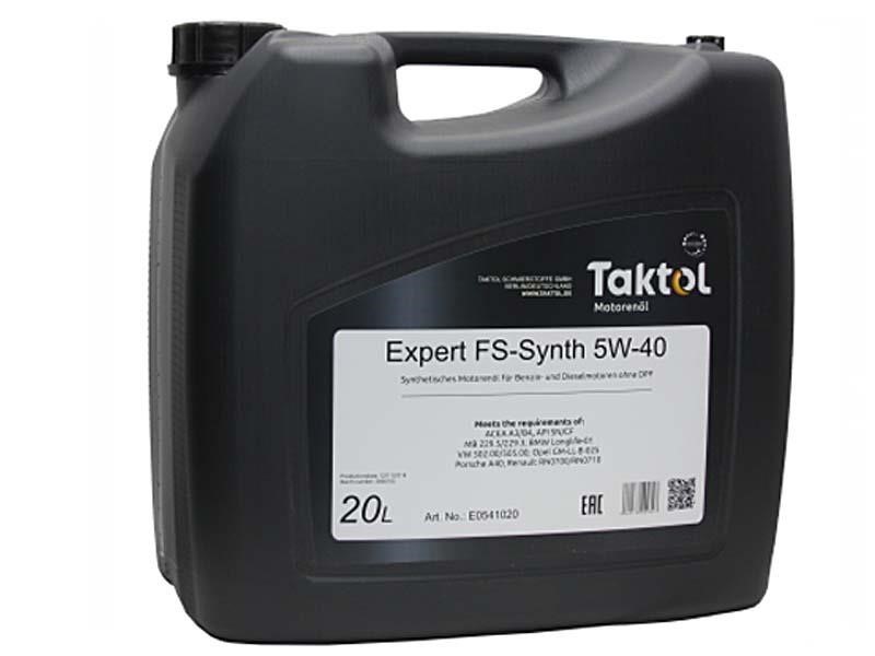 Taktol E0541020 Engine oil Taktol Expert FS-Synth 5W-40, 20L E0541020