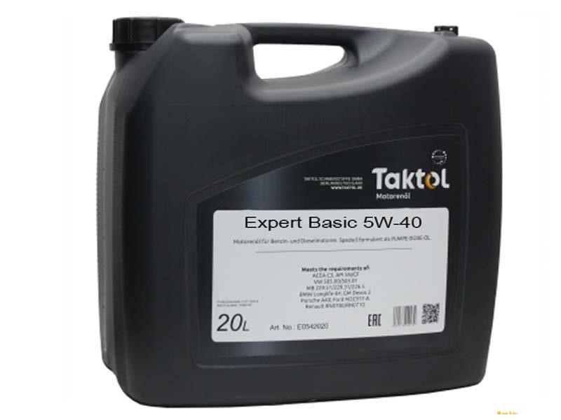 Taktol E0542020 Engine oil Taktol Expert Basic 5W-40, 20L E0542020
