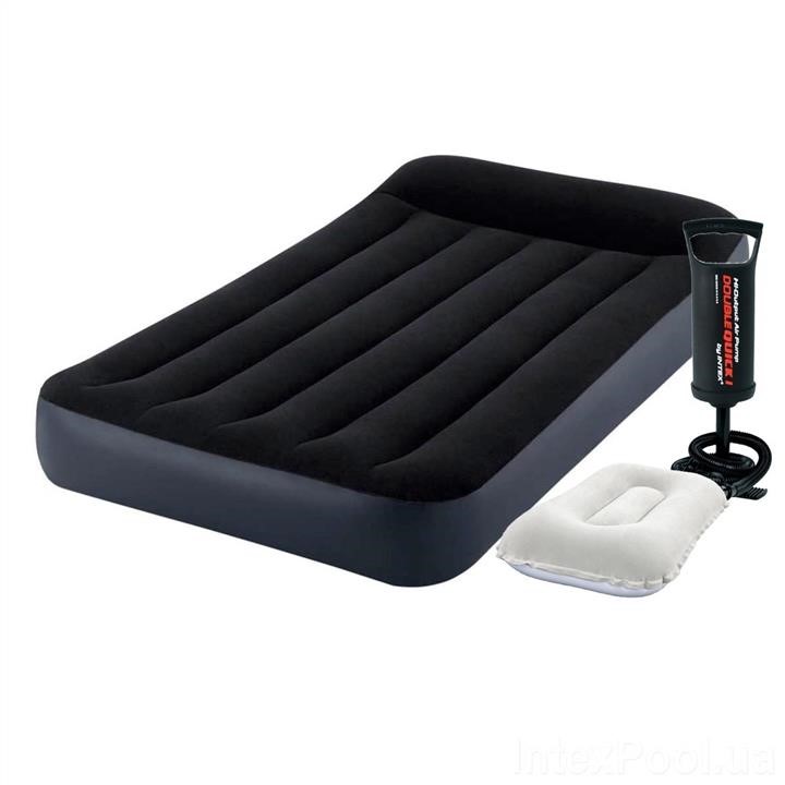 Intex 64141-2 Inflatable mattress 99 x 191 x 25 cm, with a pump, pillow. Single 641412