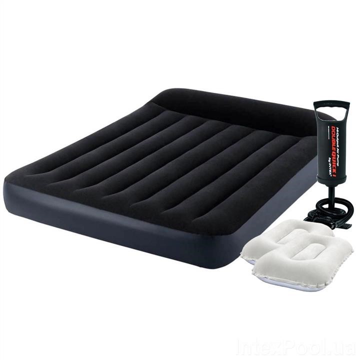 Intex 64142-2 Inflatable mattress 137 x 191 x 25 cm, with a pump, pillows. 641422