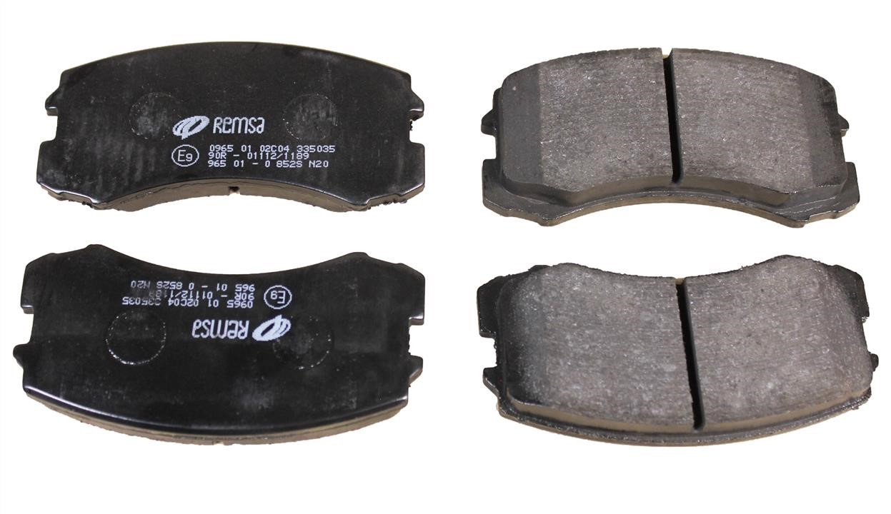 Remsa 0965.01-DEFECT Disc brake pads, set. Not a kit, missing wear sensors 096501DEFECT