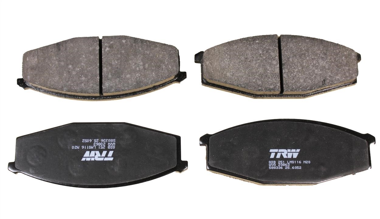 TRW GDB251 TRW COTEC disc brake pads, set GDB251