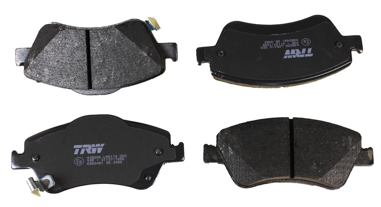 TRW GDB3481 TRW COTEC disc brake pads, set GDB3481