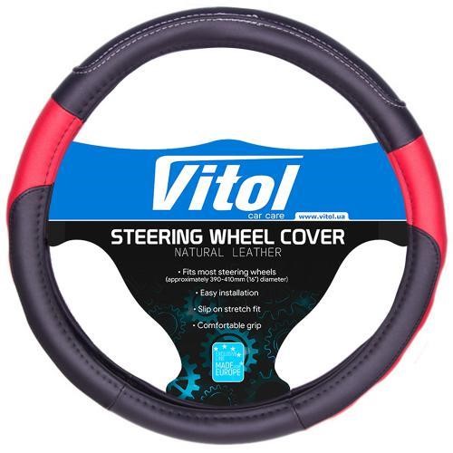 Vitol U 1402004 RD L Steering wheel cover black/red L (39-41 cm) U1402004RDL