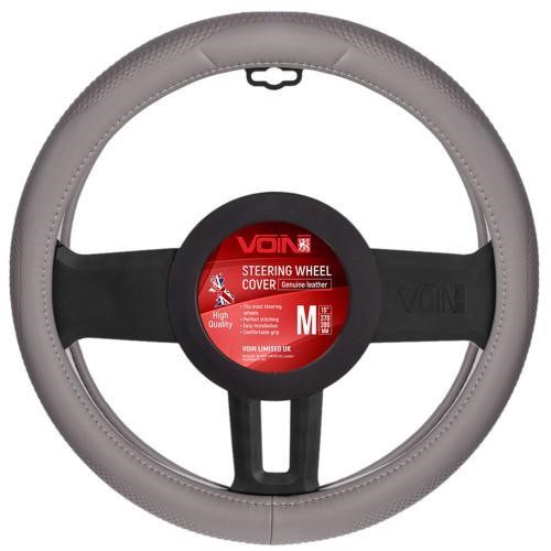 Voin VLOD-L948 D/GY M Steering wheel cover grey/one stitch, M (37-39 cm) VLODL948DGYM
