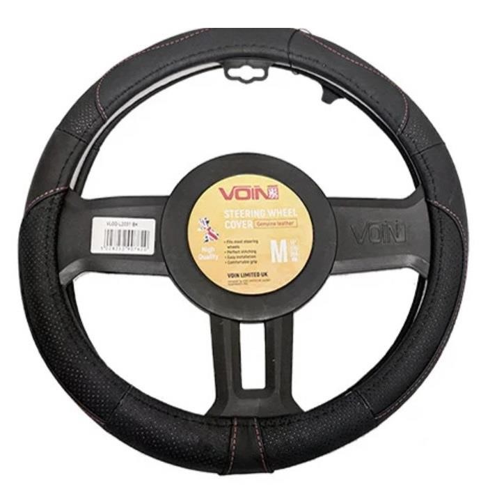 Voin VLOD-L2031 BK M Steering wheel cover black/perforated M (37-39 cm) VLODL2031BKM