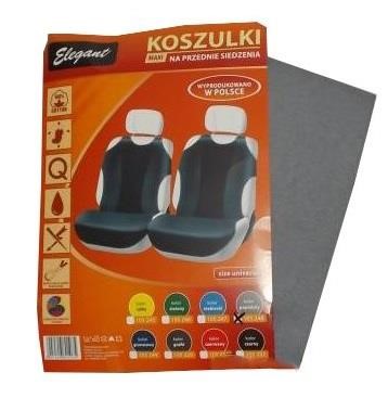 Front seat cover Maxi without headrests, dark-grey, 2 pcs. Elegant EL 105 250