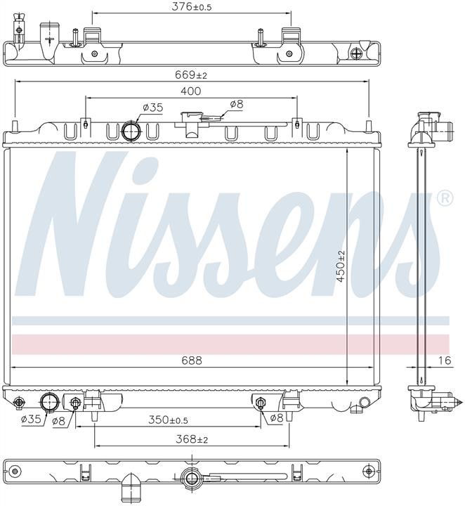 Nissens 68799 Radiator, engine cooling 68799