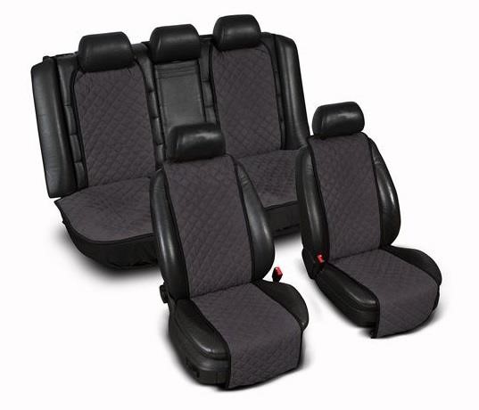 AVTM ALC0007 Seat cover narrow (set) without logo, dark grey ALC0007