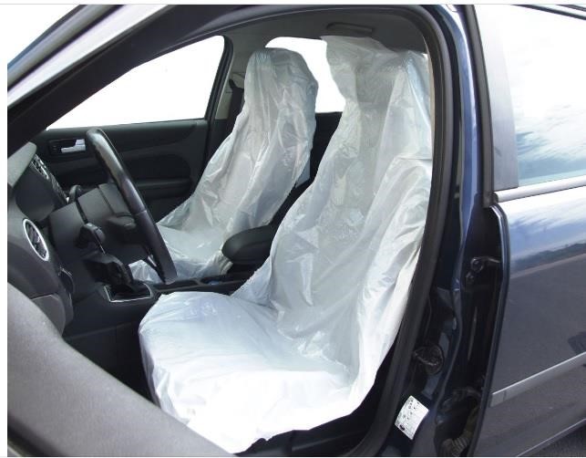 Pak-Hurt QS173-B Set of seat covers 250 pcs, white, disposable QS173B