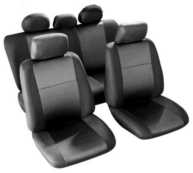 Mammooth MMT A048 223220 Seat covers set Morillon T2 compatible with airbags, polyester, black MMTA048223220