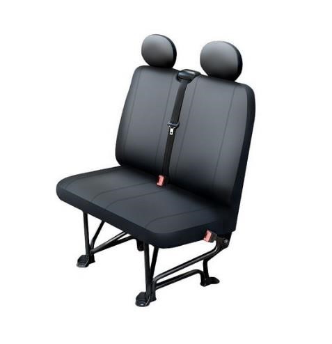 Mammooth MMT CP30201 Cover on a double passenger seat black, eco-leather BUS II M, compatible with airbags MMTCP30201