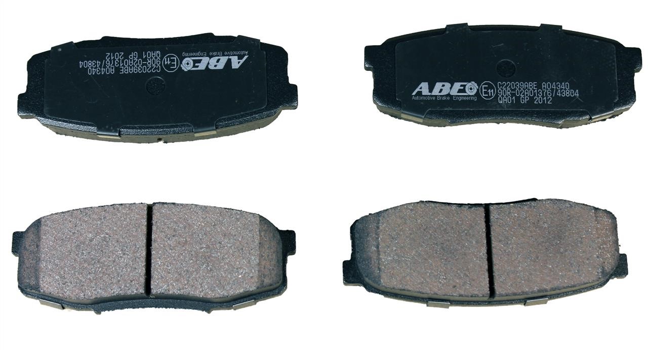 ABE C22039ABE Rear disc brake pads, set C22039ABE