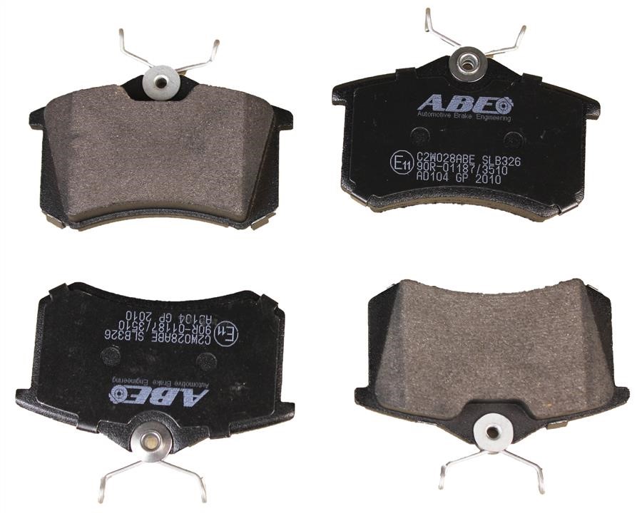 ABE C2W028ABE Rear disc brake pads, set C2W028ABE