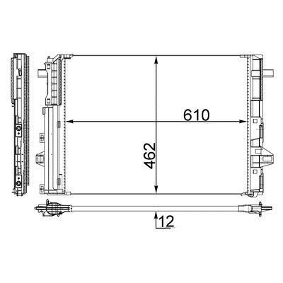 Air con condenser Infiniti: AC446000S Mahle/Behr AC Condenser