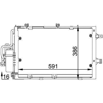 Mahle/Behr AC 308 000P Condenser AC308000P