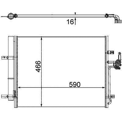 Aircon condenser Ford Mondeo: AC500000P Mahle/Behr AC Condenser