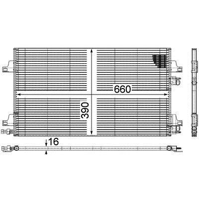 Air con condenser Renault: AC366000P Mahle/Behr AC Condenser