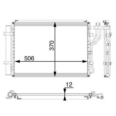 Air conditioner condenser KIA Venga (Kia Venga): AC58000P Mahle/Behr AC Condenser